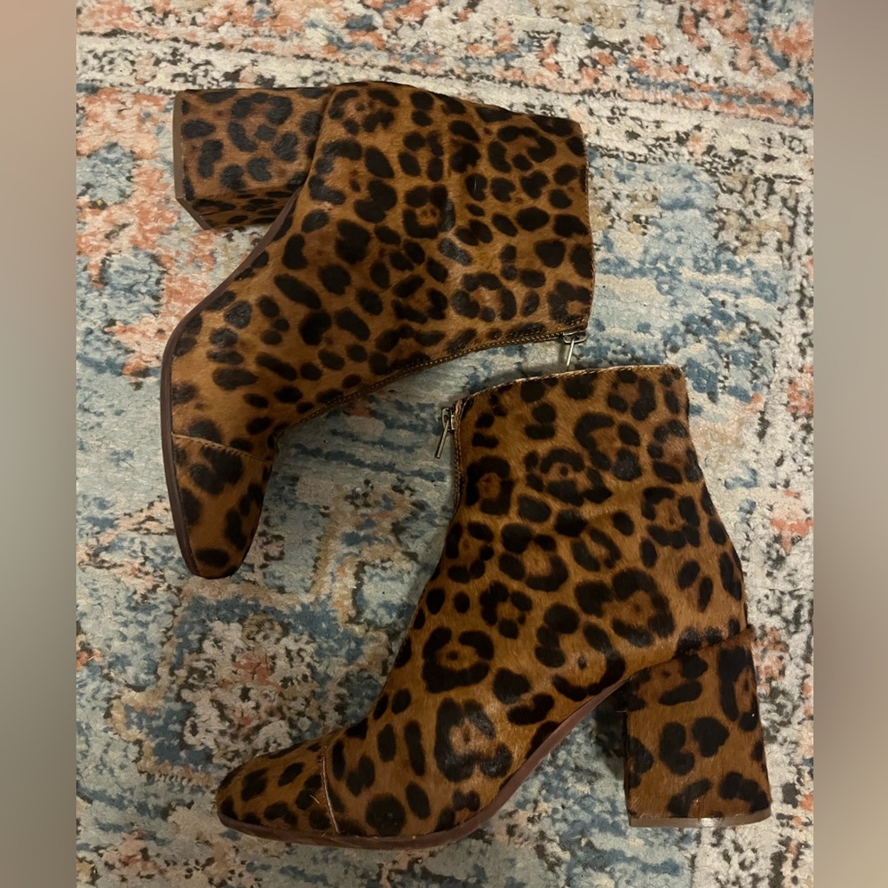 Madewell Cheetah Print Ankle Boots